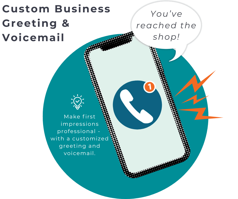 custom business greeting and voicemail